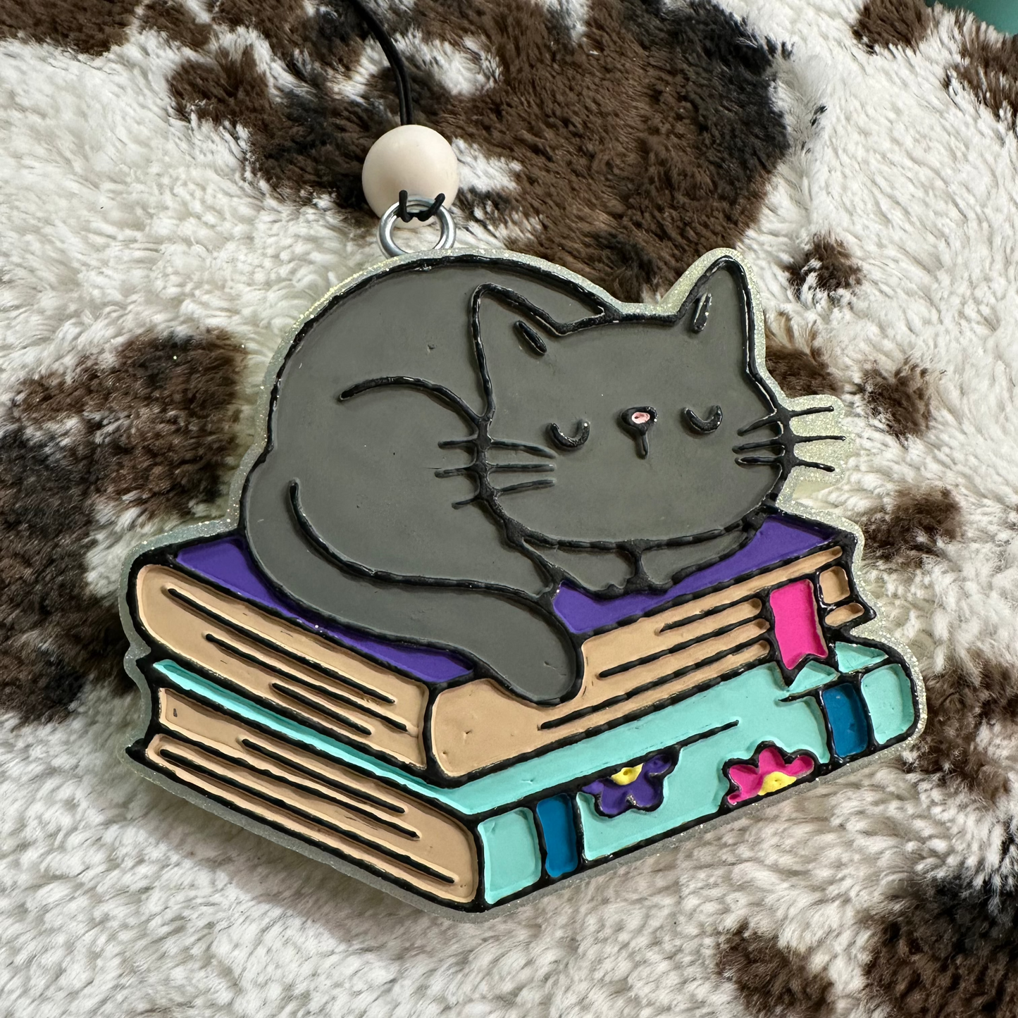 Cat on Book Stack - Buckle Bunny