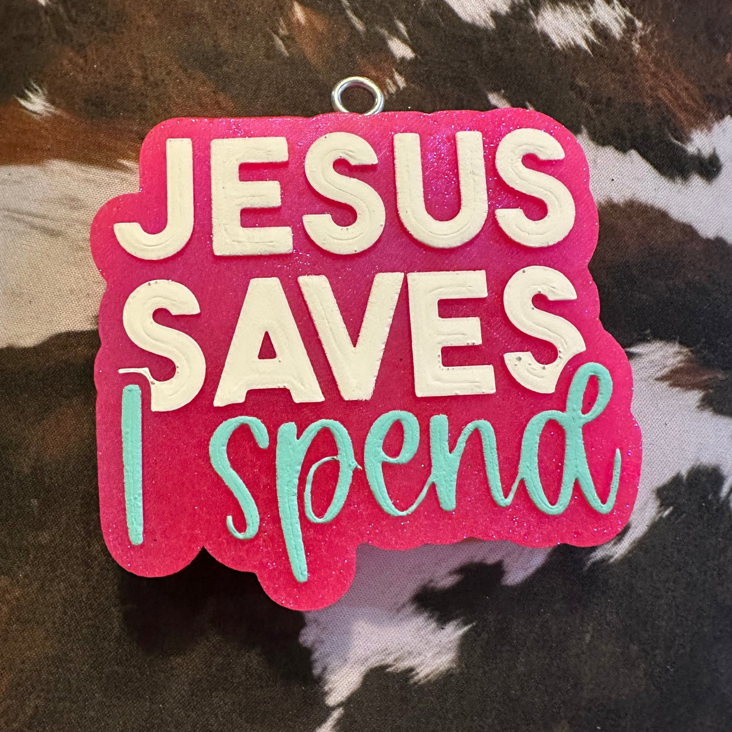 Jesus Saves - I Spend - Peach Bellini
