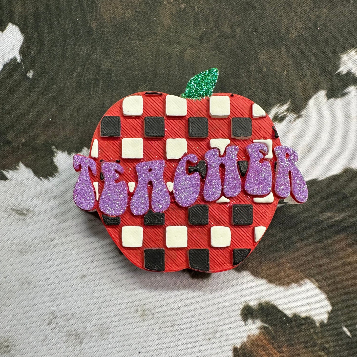 Checkered Apple Teacher - Fruit Loops