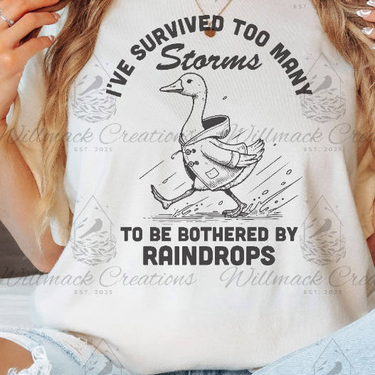 I've Survived Too many Storms To Be Bothered By Raindrops (Goose)