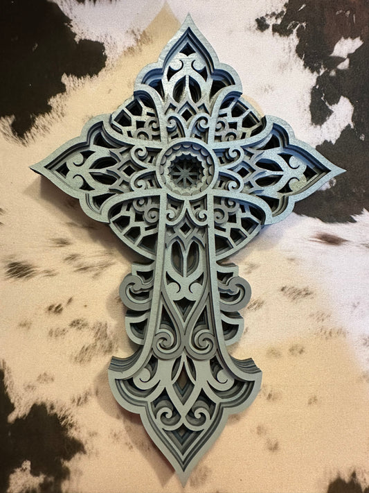 3D cross 9.5”x7.5”