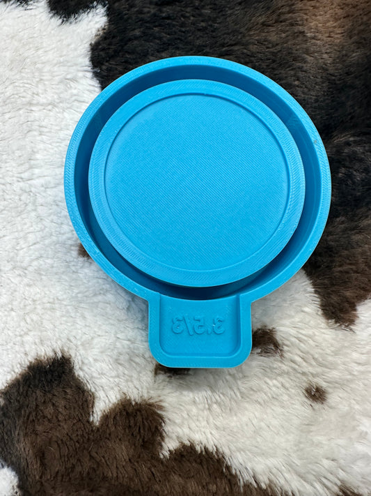 3.5 inch round with 3" Cardstock inset