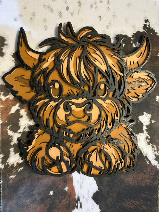 3D Highland Cow