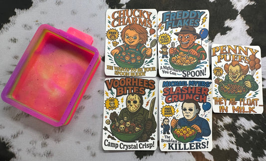 Rectangle with horror cereal cardstock