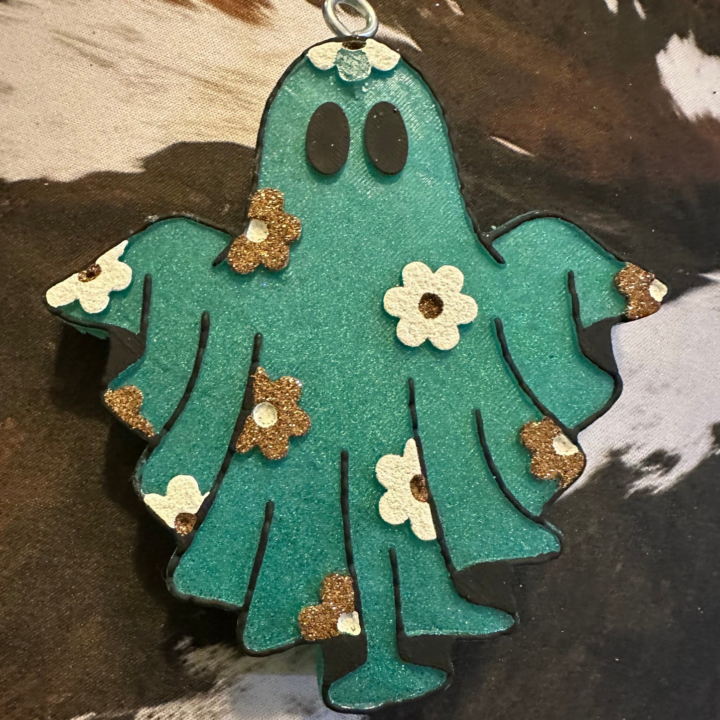 Ghost w/ Flowers - Pumpkin Pecan Waffles