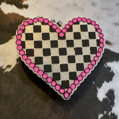 Checkered Heart Copper Coconut